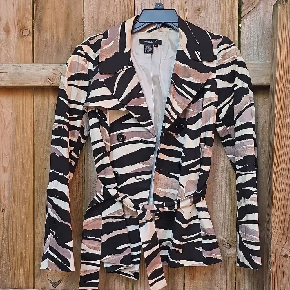 Sandro Zebra Print Women's Blazer
